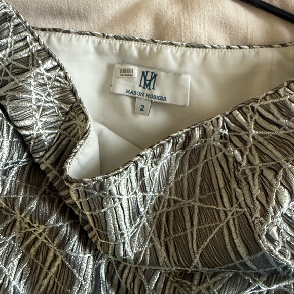 Mason Hosker Ava Maria Strapless Silver Dress - Picture 4 of 5